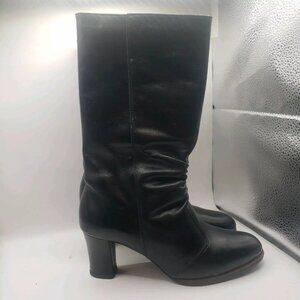 Roberto De Carlo‎ Italy Boots Leather 6.5 Pull On Kne